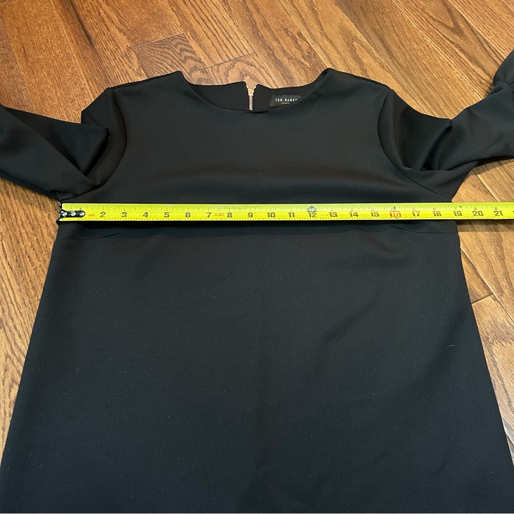 Ted Baker Elegant Black Top with Flared Sleeves - Picture 9 of 10